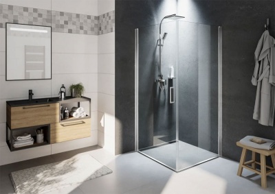 Душевой уголок Riho Novik Z201 80х80 GZ5080080 профиль Хром стекло прозрачное