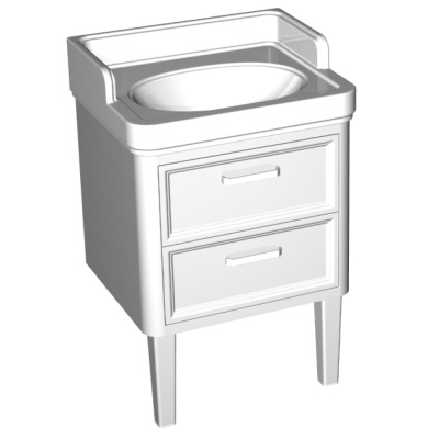 Тумба под раковину Kerama Marazzi Pompei 60 2 ящика Белая