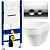 Комплект унитаза AM.PM Spirit C701700WH+C707852WH с инсталляцией Geberit Duofix Delta UP100 458.124.21.1 с сиденьем Микролифт и клавишей смыва Хром