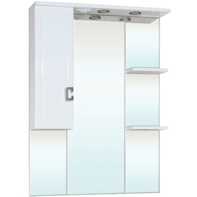 Зеркало со шкафом Bellezza Миа 75 с подсветкой L Белое