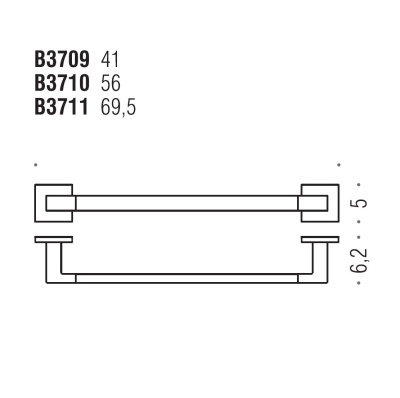 Полотенцедержатель Colombo Design Basic Q B3710 Хром