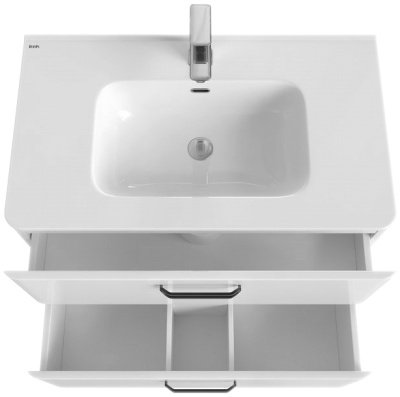 Тумба с раковиной Iddis Brick 80 подвесная Белая