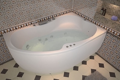 Акриловая ванна Aquanet Capri 160x100 R 00203915+243003+204668 с гидромассажем