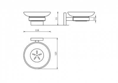 Мыльница Aquanet Flash S7 Хром