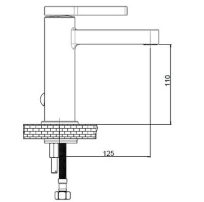 Смеситель для раковины GPD Gildo MLB165-S Черный матовый