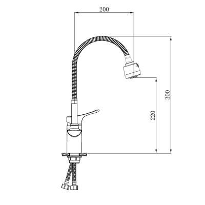 Смеситель для кухни Ростовская Мануфактура Сантехники SL120-016F Хром