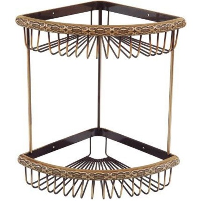 Угловая полка двойная ZorG BR AZR U-4 BR Бронза