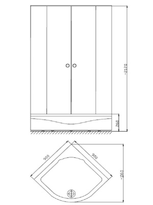 Душевое ограждение Victory Spa Rega 90x90