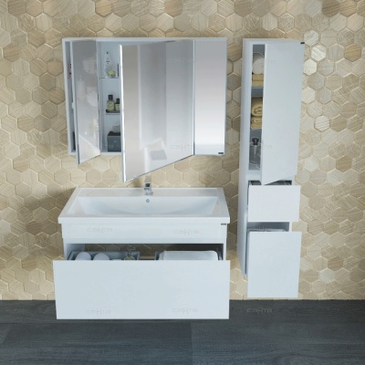 Шкаф пенал СанТа Марс 30 подвесной Белый