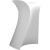 Раковина Artceram Miss 57 OSL012 01 00 Белая