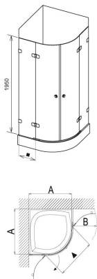 Душевой уголок Ravak Brilliant BSKK4-80 хром+транспарент
