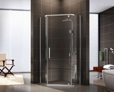 Душевой уголок Berges Wasserhaus Oxygen 90х90 061021 профиль Хром стекло прозрачное