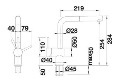 Смеситель для кухни Blanco Linus-S Silgranit Антрацит