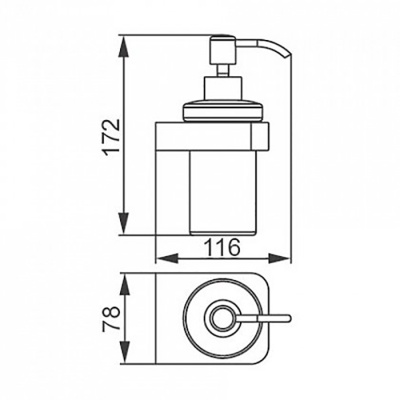 Дозатор для жидкого мыла Aquanet 5781-J Хром