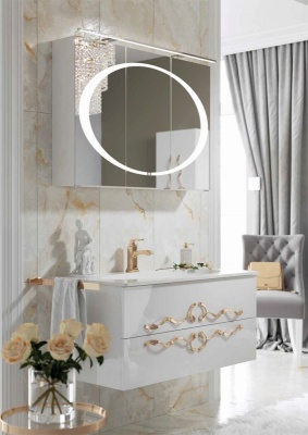 Тумба под раковину Aqwella Clarberg Due amanti 120 DUE0112W подвесная Белая без ручек