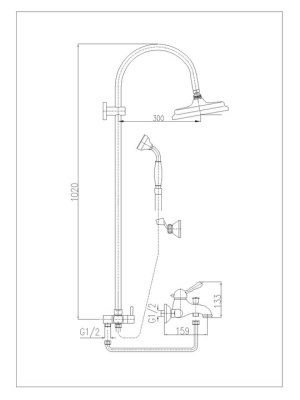 Душевая система Rav Slezak Labe L054.5/3 Хром