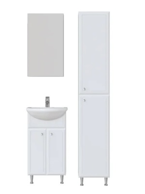 Комплект мебели для ванной San Star Афина 45 147.1-1.4.1.+1WH112449+115.1-2.4.1. Белый