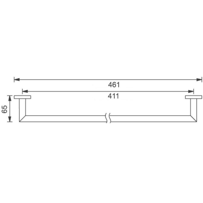 Полотенцедержатель Aquanet 3618 Хром