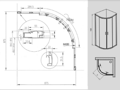 Душевой уголок Ravak Blix 88x88 Хром