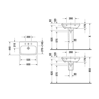 Раковина Duravit Durastyle 60 2319600000 Белая