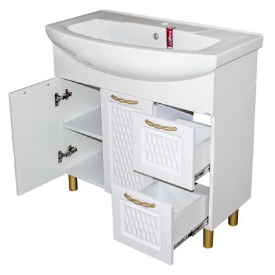 Тумба под раковину Mixline Ладога 85 539853 Белая