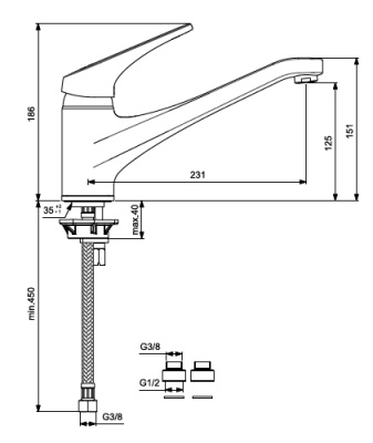 Смеситель для кухни Vidima Stream BA095AA Хром