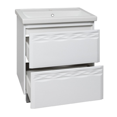 Тумба с раковиной Runo Вега 70 Белая