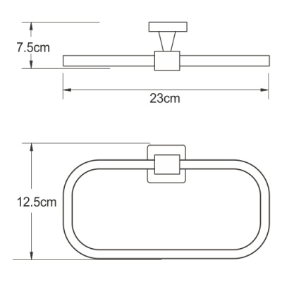 Кольцо для полотенец WasserKRAFT Dill K-3960 Хром