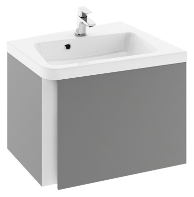 Тумба под раковину Ravak SD 10° 55 угловая белая глянцевая, в правый угол