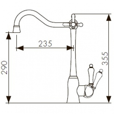 Смеситель для кухни Kaiser Vincent 31944-4 Песочный