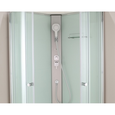 Душевая кабина Black&White Galaxy G8503 профиль Серебристый хром задняя стенка Белая