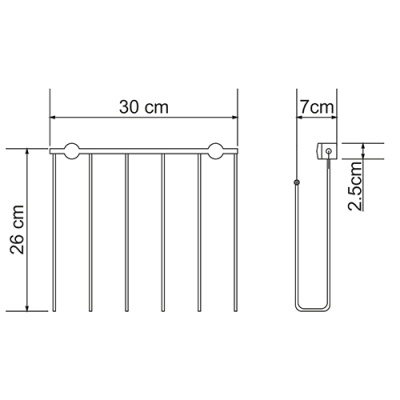 Газетница WasserKRAFT K-311 Хром