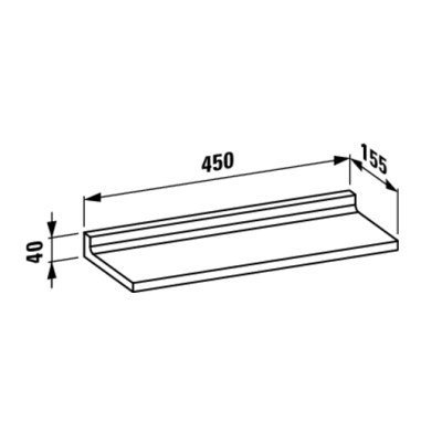 Полка Laufen Kartell 3.8533.0 прозрачная