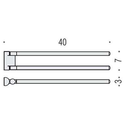 Двойной полотенцедержатель Colombo Design Luna В0112.000 Хром