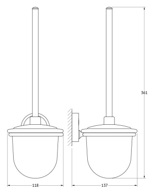 Ершик для унитаза FBS Luxia 057 Хром