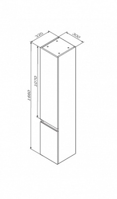 Шкаф пенал AM.PM X-Joy 30 M85ACHR0306WG подвесной Белый глянец
