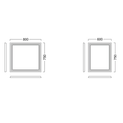 Зеркало Kerama Marazzi Pompei 80 Белое