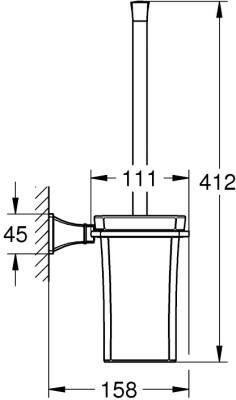 Ершик для унитаза Grohe Grandera 40632 Хром