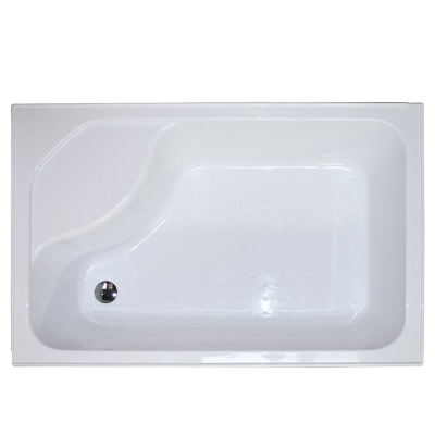Душевой уголок Royal Bath BP 100х80 RB8100BP-C-L с поддоном профиль Белый стекло матовое