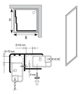 Стенка для душевого уголка Ravak PSS-75 белая+транспарент