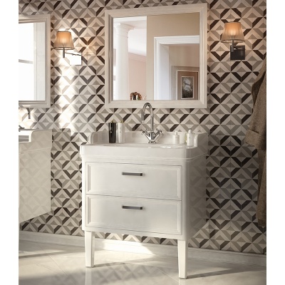 Тумба под раковину Kerama Marazzi Pompei 80 2 ящика Белая