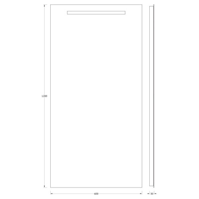 Зеркало Evoform Ledline 120х60 с подсветкой