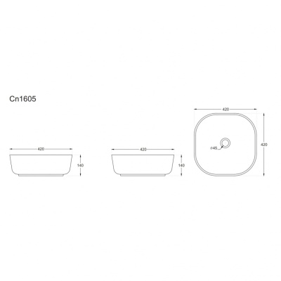 Раковина-чаша Ceramica Nova Element 42 CN1605 Белая