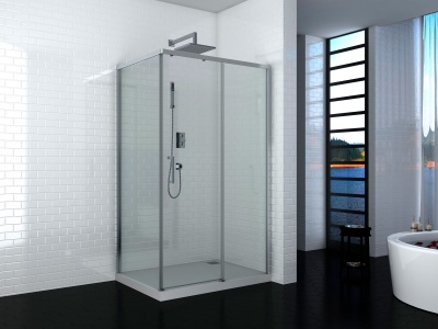 Душевой уголок Cerutti SPA Vito 110x80 R профиль Хром стекло прозрачное