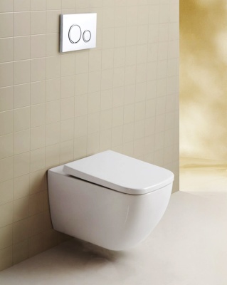 Комплект унитаза BelBagno Alpina BB10100CHR с инсталляцией Geberit Duofix Delta 458.124.21.1 с сиденьем Микролифт и клавишей смыва Хром
