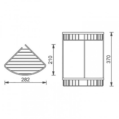 Угловая полка Aquanet 8136 Хром
