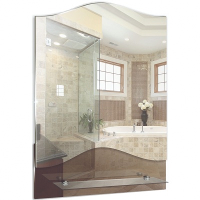 Зеркало Mixline Комфорт Вираж 45 525478 с полкой с декоративной тонировкой