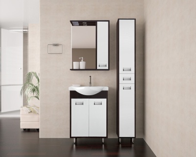 Тумба под раковину Style Line Эко Стиль W 9 Ладога 50 Белая Венге