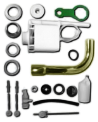 Механизм слива с низкой трубой Azzurra B1900CZ/O oro