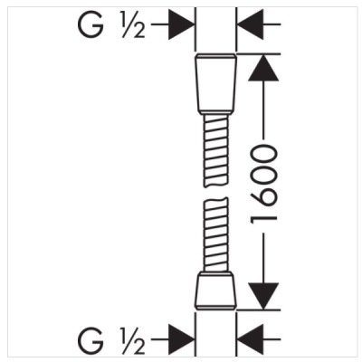 Душевой шланг Hansgrohe Sensoflex 28136000 Хром